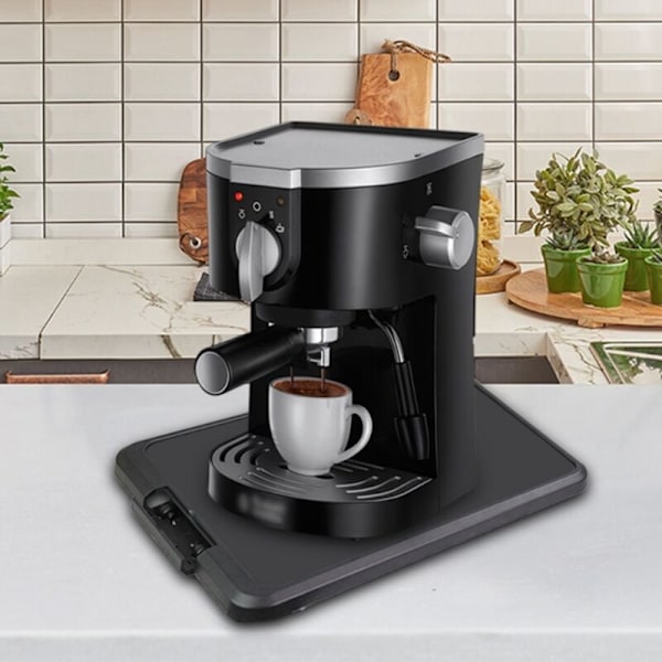 Kaffe Maskin Bas Praktisk Caddy Platta Kök Apparat Glidande Bricka Rullande Bricka Bänkskiva Förvaring Flyttbar Slider
