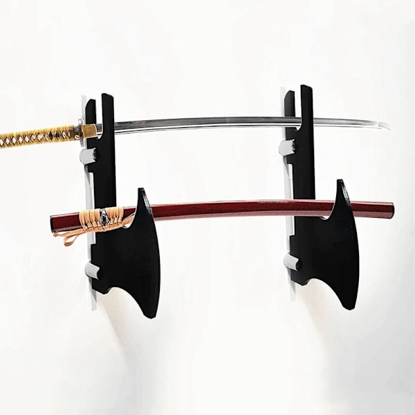 Sværdholder, Sværdholder, Akryl vægmonteret to-lags Samurai Sværdholder Display Stand, Understøtter alle sværd A
