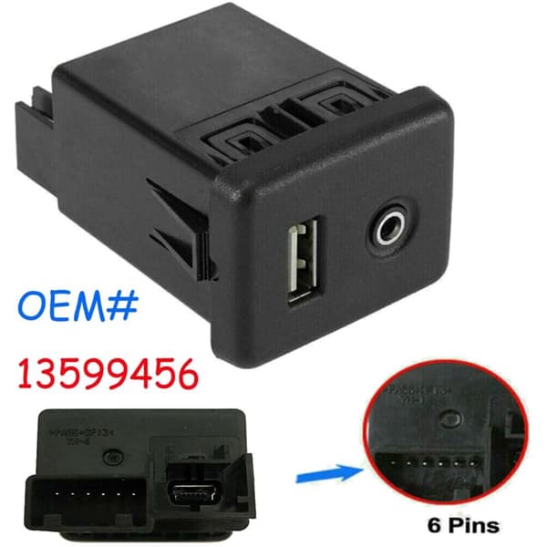 For Opel A Audio Auxiliary Socket AUX USB Charging Port Module 13599456