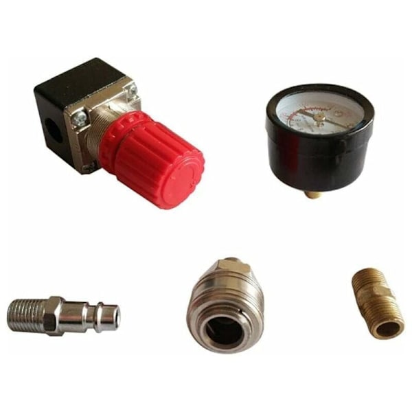 Luftkompressor Trykregulator 1/4\" - Pneumatisk Regulator - Trykreguleringsventil 180psi 12bar (Trevejsventil)