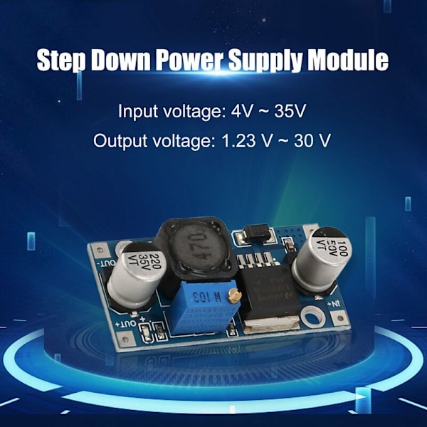 LM2596S DC-DC Step-Down Strømforsyningsmodul 3A Justerbar Step-Down Modul LM2596 Spenningsregulator 24V 12V 5V 3V