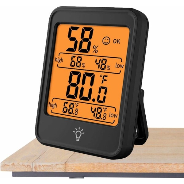 Generisk lufttemperaturtermometer, termometer hygrometer soverom temperatur og fuktighetsmonitor for babyrom, stue, kjeller, drivhus