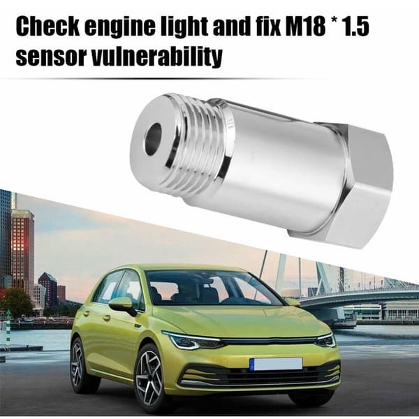 M18X1.5 Syresensoradapterkonverter Bil CEL Fix Check Engine Light Eliminator O2 Förlängningsspacerrör