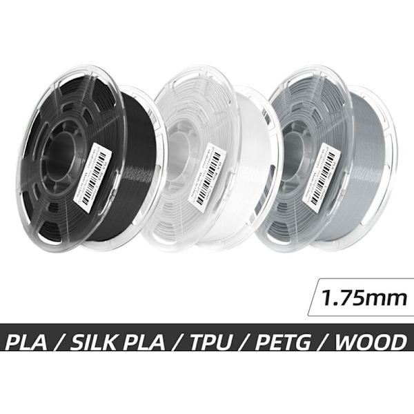 3D-tulostusmateriaalit, korkea puhtaus 1,75 mm korkea läpikuultava 1 kg FDM-tulostusfilamentti, keltainen