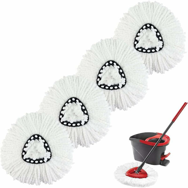 Rubberskin 5 kpl Vaihto Spin MOP Täyttöpäät Yhteensopiva Ocedarin ja Viledan Easywring 2-in-1 Turbo MOP Mikrokuitu MOP Matin kanssa Pyörivälle Trianille