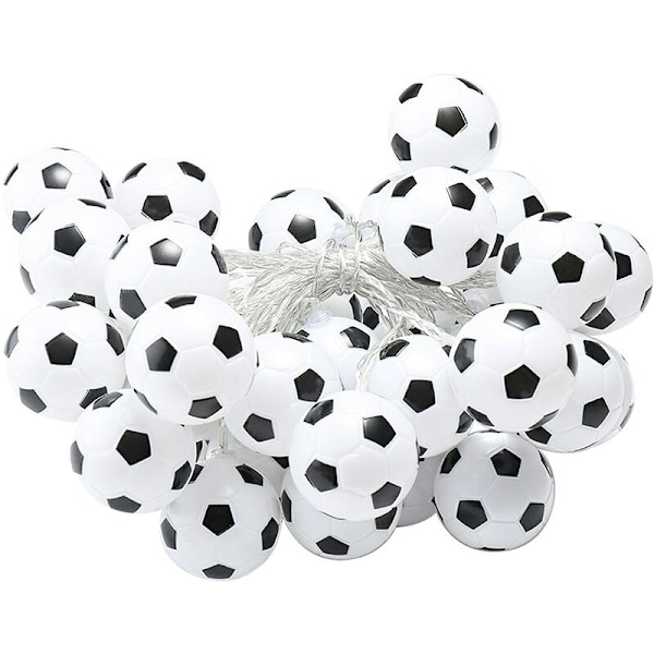 6m 40 LED-ljusslingor Fotboll Fairyformade LED-lampor Dekorativa Hängande Ljus för VM Påsk Karnevalfester