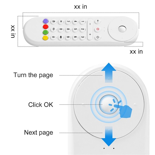 A04 Smart Röststyrning Fjärrkontroll Luftmus 2.4G Mini Trådlöst Tangentbord med Gyro Fjärrkontroll för Android TV Box PC Projektor