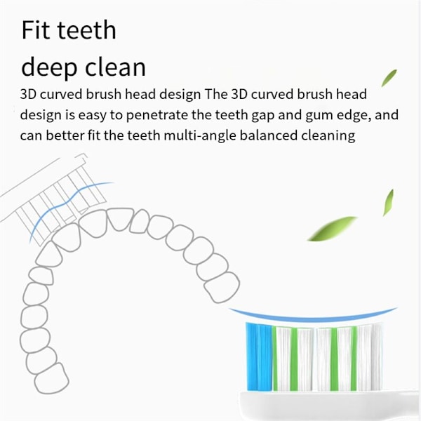 8 kpl Vaihtoharjaspäät X3Pro/X3U/X5/V1/V2/X1 Sähköhammasharjalle - Syväpuhdistus