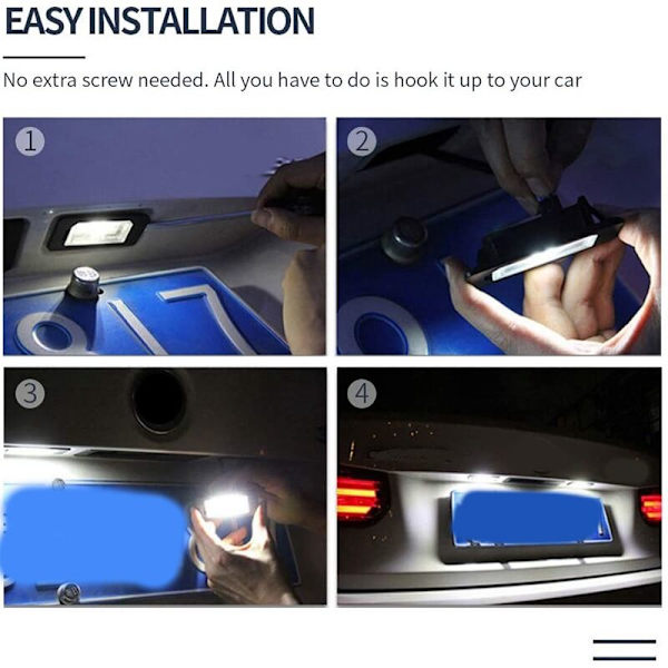 LED-kilpien valot autoon valkoinen - A3 S3 8P A4 B6 B7 A5 A6 4F A8 S8 C6 Cabriolet