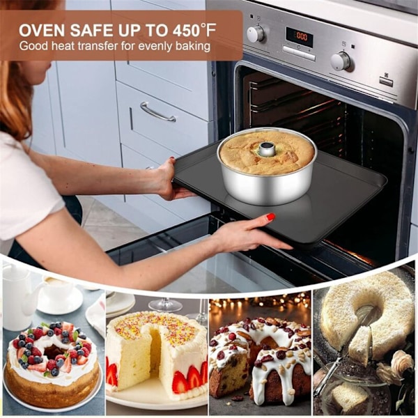 3 stk. 6/7/9 tommer Engelskageform Bagebakke Kageforme Riflet Rørforme Dessertform Donutform