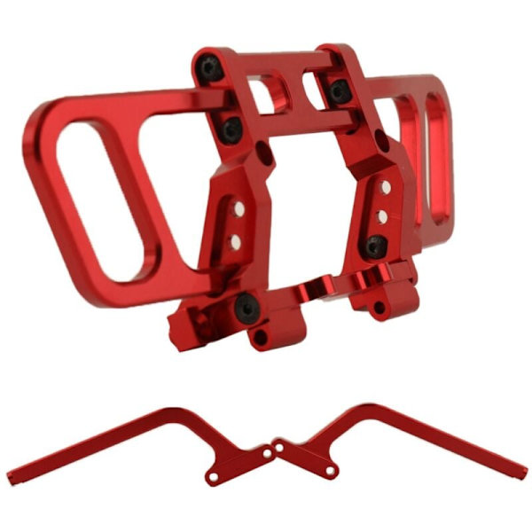 Metall stötfångare för Axial Wraith Spawn 1/10 RC Crawler biluppgraderingar delar tillbehör, röd