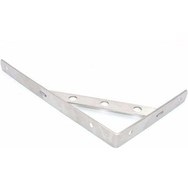 Sett med 4 Hyllebraketter i Rustfritt Stål for Hjørnehylle 250mm x 150mm
