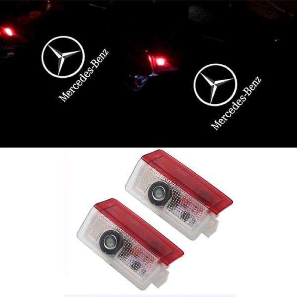 delar lämpliga för Mercedes-Benz Välkomstljus E-klass C-klass S-klass Gla Brabus avkodning modifierad bildörr Laser Logotyp projektionslampa