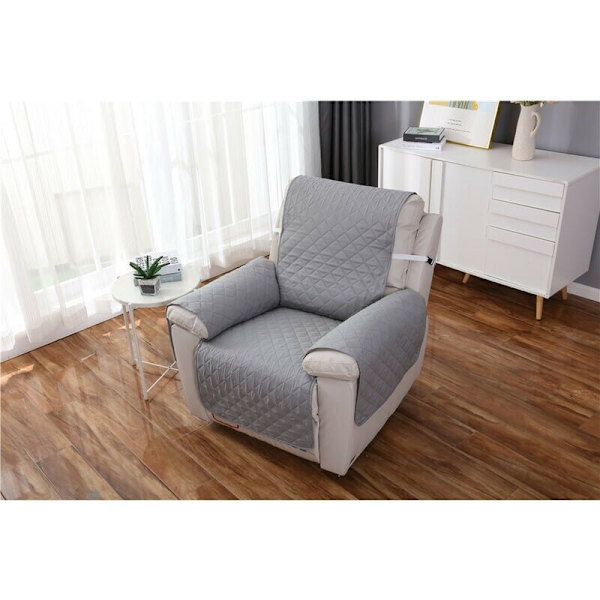 1-sits relaxfåtölj överdrag, vattentät fåtölj skyddsskydd för sovrum (grå, 55 × 200 cm)