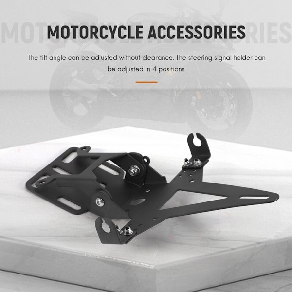 Motorcykel Justerbar Vinkel Nummerpladeholder Stativ Til Yzf R1 R3 R15 R25 Fz6 Mt-07 Mt 07