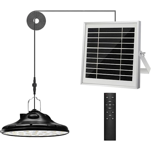 100 LED-lampor 1200LM Solcellsdrivna Utomhus, 3 Lägen Solhängande Lampor, Justerbar Solpanel, 4 Ljusstyrka med Fjärrkontroll, IP66 Vattentäta LED-lampor