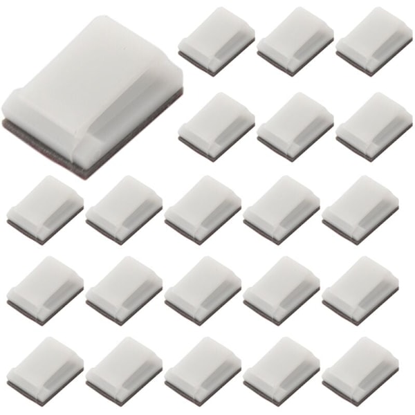Selvklebende LED-lysstripholdere og klips, LED-lysstripsklips, LED-lysstripholder (100-pakker hvite)