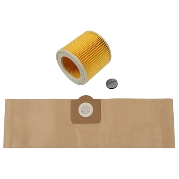 5 stk støvposer 1 stk støvsugerfilter KARCHER WD3 Premium WD 3,300 M WD 3,200 WD3.500 P 6,959-130