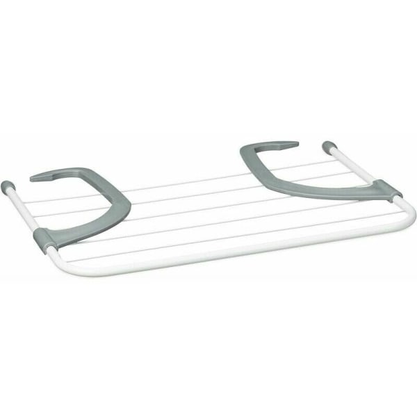 Tørkestativ - Hengeklesstativ for radiator og balkong, lite, stort 3m tørkekapasitet, hvitt, 50cm lengde