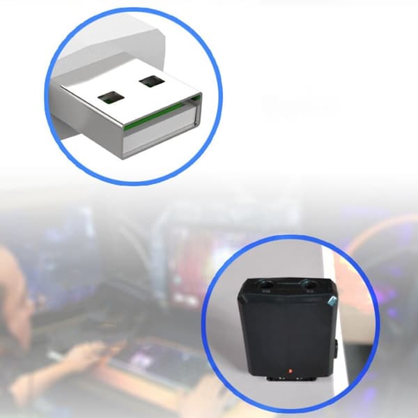 Bluetooth-mottaker 3 i 1 sender Bluetooth 5.0-adapter + gratis PC-lydkabel for PC-bil-TV-hodetelefoner