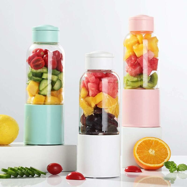 Bærbar blender, juicerkop med 450 ml 6 BPA-fri klinger til sport og rejser, mini blender blender til smoothies og milkshakes, julegave til