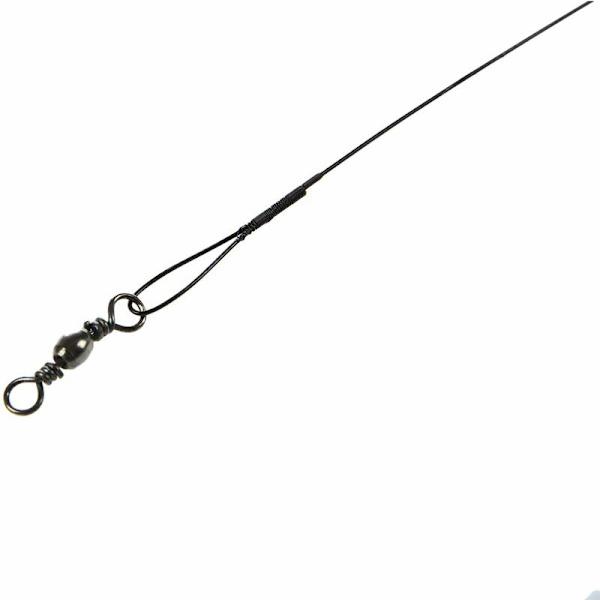 60 stk rustfritt stål fiskesnøre fortom 15/23/30 cm svart