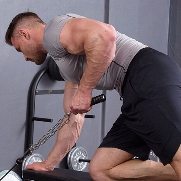 2 stk. Push Down Single Handle Gym Strength Triceps Pull Up Håndtak for Kabelmaskin Tilbehør Arm Fitness Utstyr