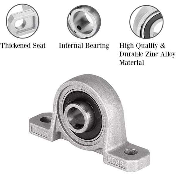 4 kpl Laakerikotelo Flangilaakeri 8 mm KP08 Kuulalaakeri Tyynylaakeri 3D-tulostimen varaosille