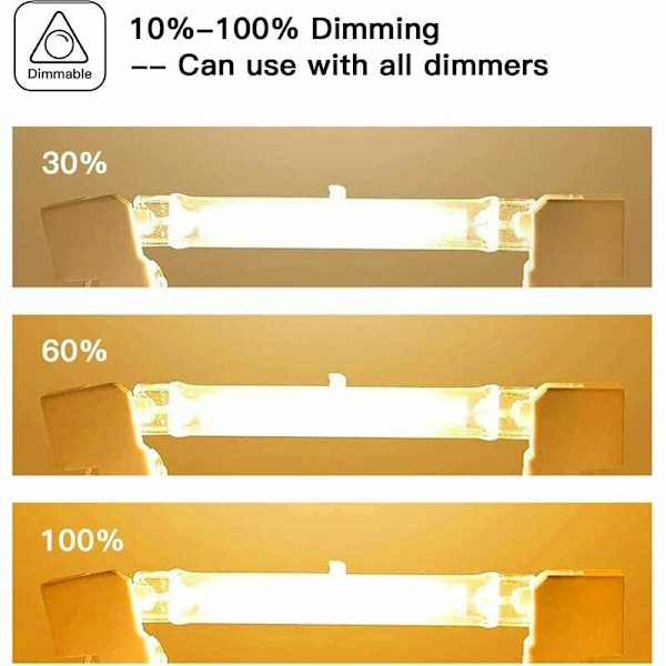 5-pakning R7S halogenpære 78mm 80W 230V, R7S halogenstang 78mm, halogenpære r7s halogenstanglampe dimbar for bygningslyskaster, arbeidslandskapslys