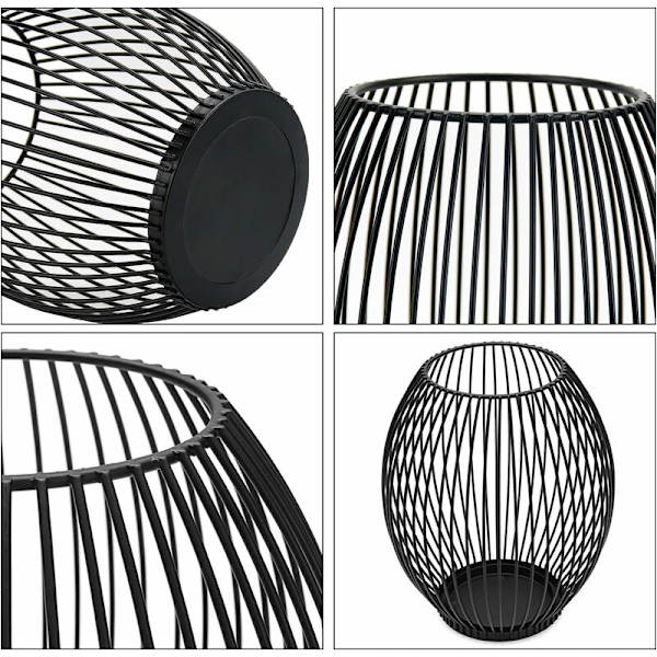 Ljusstakar Dekoration Set om 2, 14 x 15,5 cm och 16 x 18 cm Ljusstake Tealight Hållare Bordsdekoration för Alla hjärtans dag Jul Bröllop H