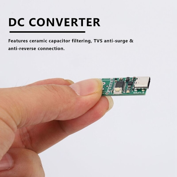 USB-C PD2.0 / 3.0 til DC-konverter strømmodul Decoy hurtiglading utløser avstemning polling detektor tester (Zy12Pdn)