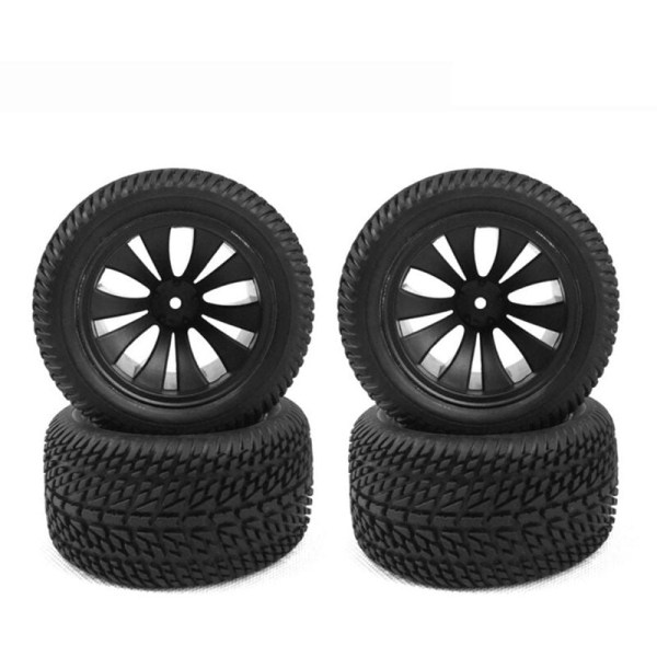 4Pcs Series 90Mm Rubber Tires Tire Wheel for 144001 124019 12428 104001 16889 SG1601 Remote Control Car Upgrade Parts