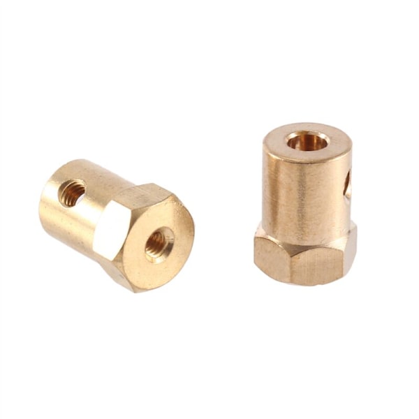 10 st Hexagonal Koppling DIY Intelligent Vagn Hjul Däck Anslutning DC Deceleration Motor för Robot Modell
