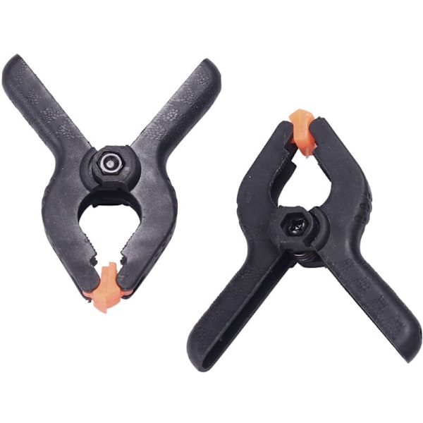 20 stk. Mini Nylon Justerbare Fjærklemmer 2 Tommers Muslinklemmer for DIY-Prosjekter Snekkerbakgrunn Skjerm Fotostudio(2 Tommer)