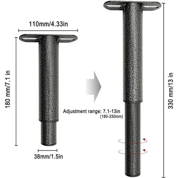 Sengsben, Box Spring-føtter, Sett med 2 Justerbare Metall Sengsben for Sengsramme, Meget Motstandsdyktig Passer for Universelle Lameller, Metall Sengsramme, Garderobe, S