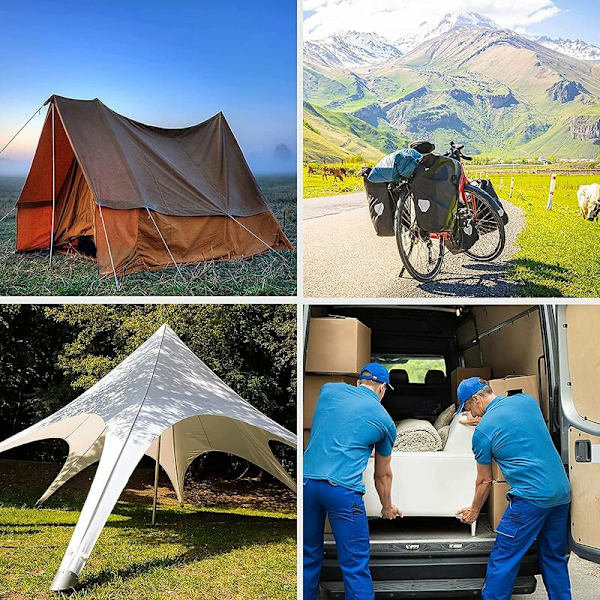 30 st elastiska spännare med krokar, 16 cm elastiska bungee-snören, elastiskt bungee-snöre för att fästa presenning, camping, tält, paviljong