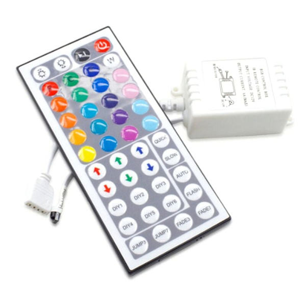 2835 RGB LED-list 5M flexibel LED-list med 44 knappars fjärrkontroll + styrenhet för alla hjärtans dag sovrum