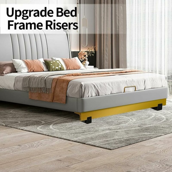 2 tommer justerbar sengbenforhøjer, 5 cm kraftige møbelforhøjere, til sengbenstykkelse 0 til 1,5 tommer, højde på seng, sofa, skrivebord, garderobe, 2000 kg