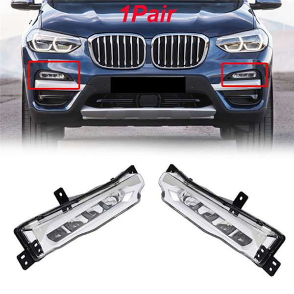 63177412527 Venstre LED DRL Tåkelys for X3 X4 G01 G02 2017-2019 Dagtid Kjørelys Støtfanger