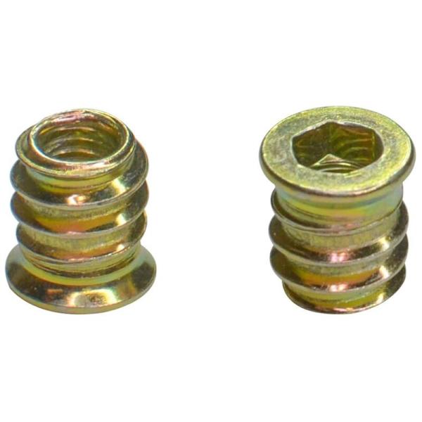 20-pack gängade muttrar för trä Möbel M6 x 13 mm