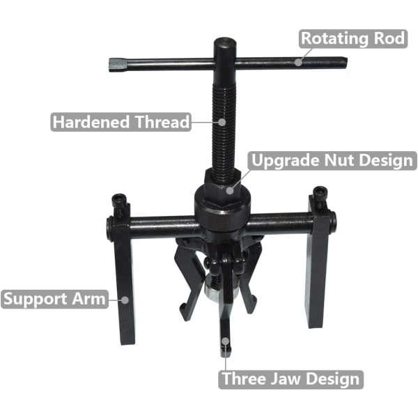 3-kjeve indre lager avtrekker Gear Extractor Intern ekstern trekking for motorsykkelhjul bil SUV