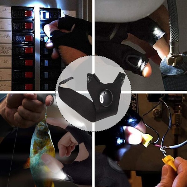 Fars Dag Gave til Far fra Søn Datter LED Lommelygte Handsker Gadget som Fiskeri Camping Vandreture Reparation Gave til Far Mænd på Fødselsdag Mænd