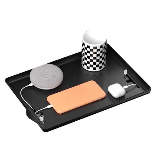 Sammenleggbar seng hylle, køyeseng hylle arrangør for øvre køye klips på nattbord for sovesal hems seng nattbord hylle brett