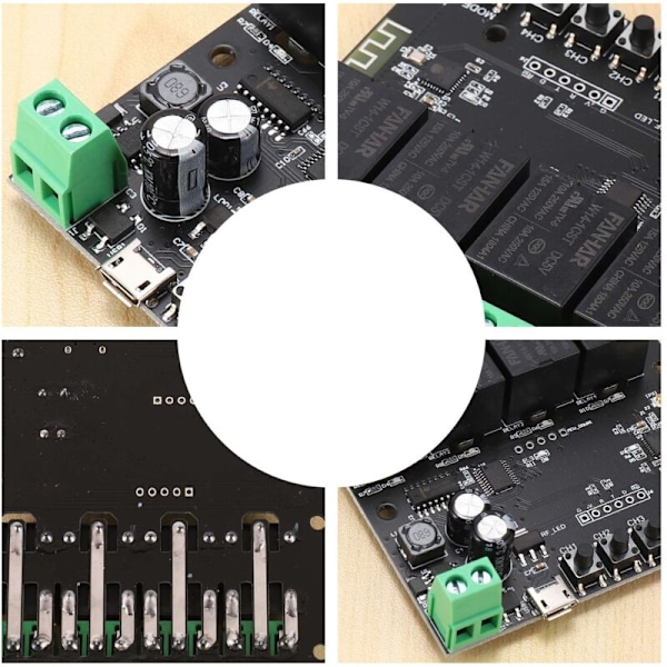 4CH Tuya WiFi Switch Modul Relæ Smart Life APP Fjernbetjening Timer til Hjemmet