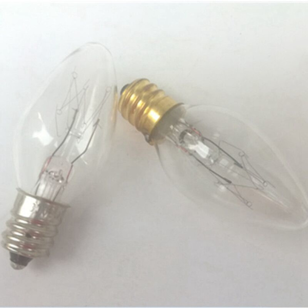 20 stk. 7 watt C7 E12 natlys pære og saltlampe udskiftningspærer, klare glas glødepærer
