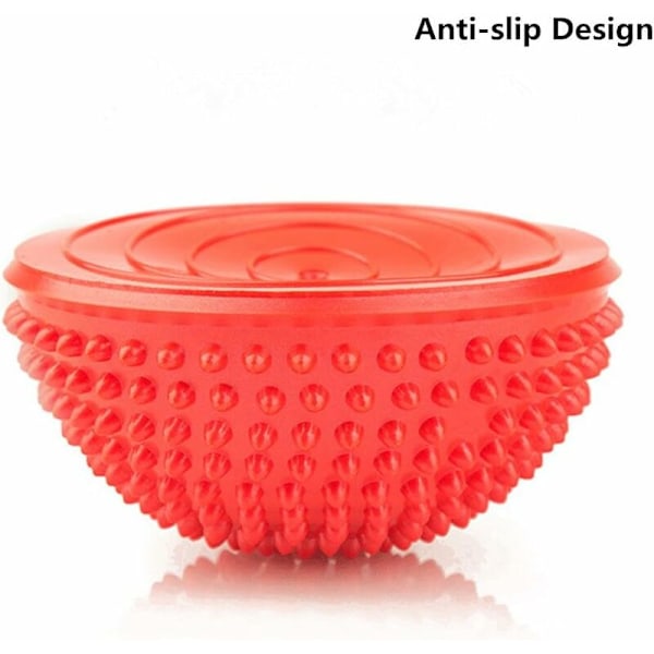 2 st Anti-Halk Fotmassageboll Halvklot Massagematta Träning Balanspunkt för Gym Yoga Pilates Silver