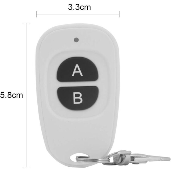 2-knapps sändare Trådlös RF-relä Fjärrkontroll 433MHz Sändare Räckvidd upp till 30-50m för Elektrisk Garagedörr/Gardiner/Lås/Vattenpumpstyrning