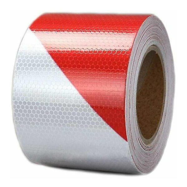 5 cm bred 25 m lang reflekterende klistremerke gitter veitrafikk brann sperring advarsel reflekterende tape film