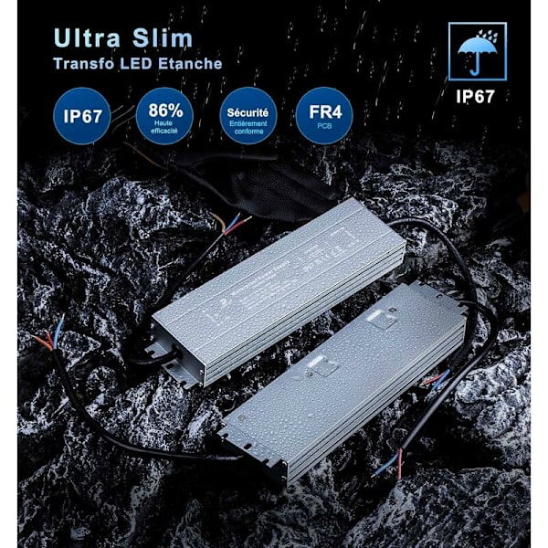 24V LED Transformer 100W Driver, IP67 Vandtæt 4.2A Strømforsyning, 220V/230V AC til DC Transformer, Konstant Spænding Lavspændings LED Driver til CCTV