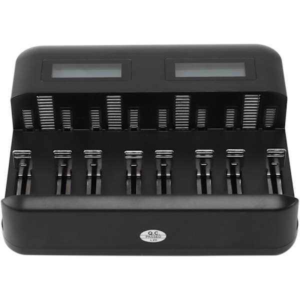 8-sporers LCD-skjerm USB Smart Batterilader for AA AAA SC C Størrelse D Oppladbare Batterier 1.2V Ni-Mh Ni-Cd Hurtiglader